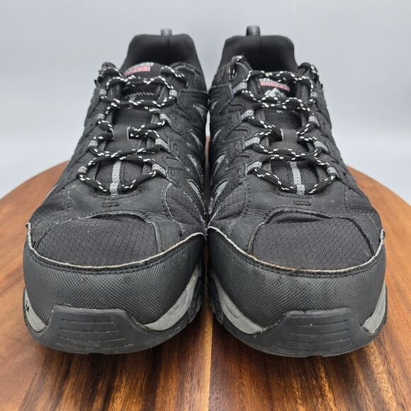 Skechers Shoes Mens 12 Wide Black Leather Outdoor Hiking Trail Lace Up Sneakers main image 5